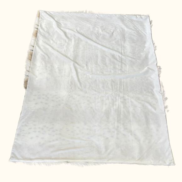 Threshold Faux Fur Fur Throw Blanket Animal Print Tan Cream Cozy Mob Wife Cabin - Picture 9 of 9